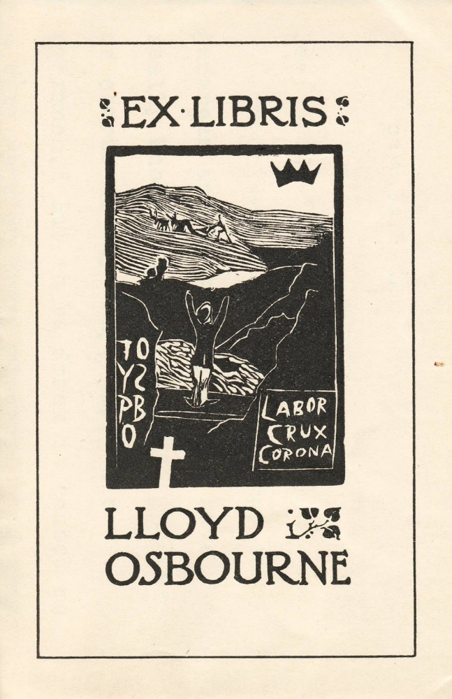 Ex libris of Lloyd Osborne, designed by Robert Louis Stevenson