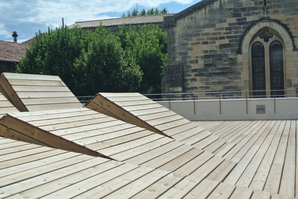 New roof, old roof, Fondation Vincent van Gogh, Arles