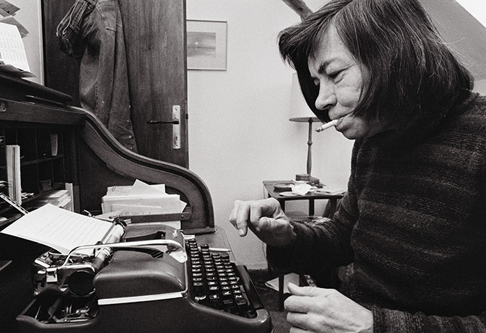 Patricia Highsmith at home in Aurigeno.