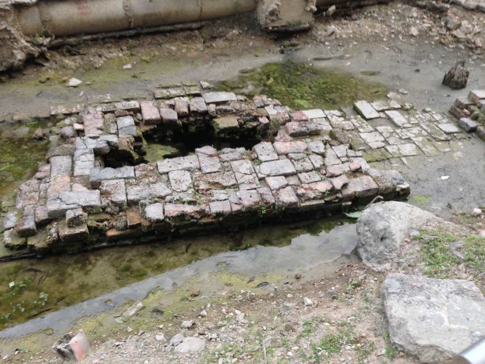 Foundations of the Wang Lang Palace, dating from the Rattanakosin period, 1700s.