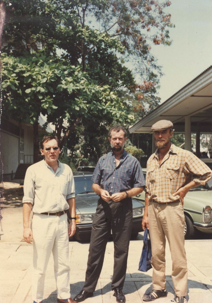 Me, Wayne Burns and Roger Hockenhull at Chulalongkorn University, mid-1980s.