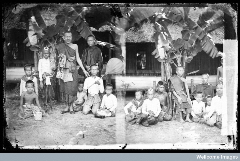 A group of monks and novices, 1867.