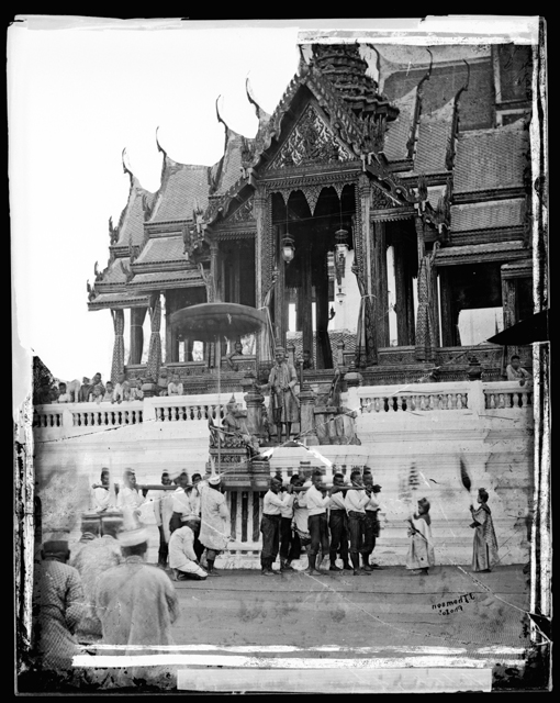 Presentation of a prince (heir-apparent Prince Chula?) to Rama IV, 1856.