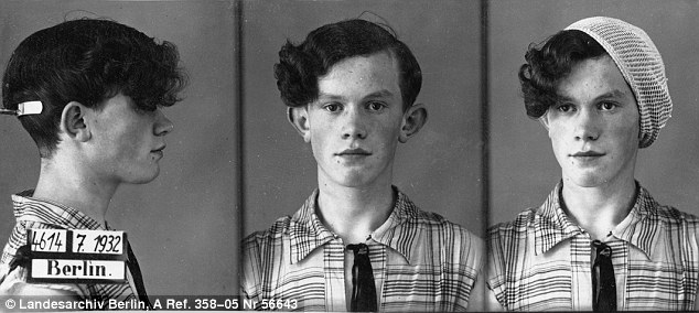 Mugshots of Johann Scheff, arrested in berlin in 1932