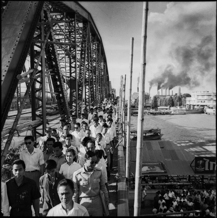 Photo by Rong Wong-Savun, The Memorial Bridge, circa 1958, Bangkok.