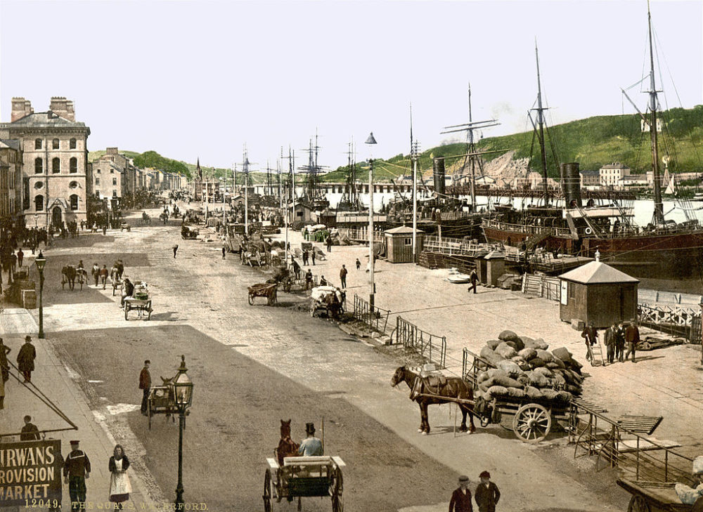 The quays in Waterford city, circa 1890