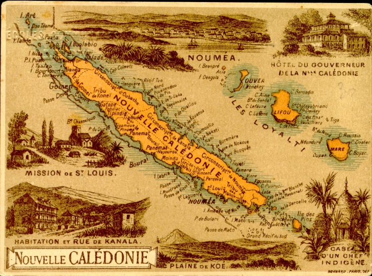 Map of Nouvelle Caledonie, 1862